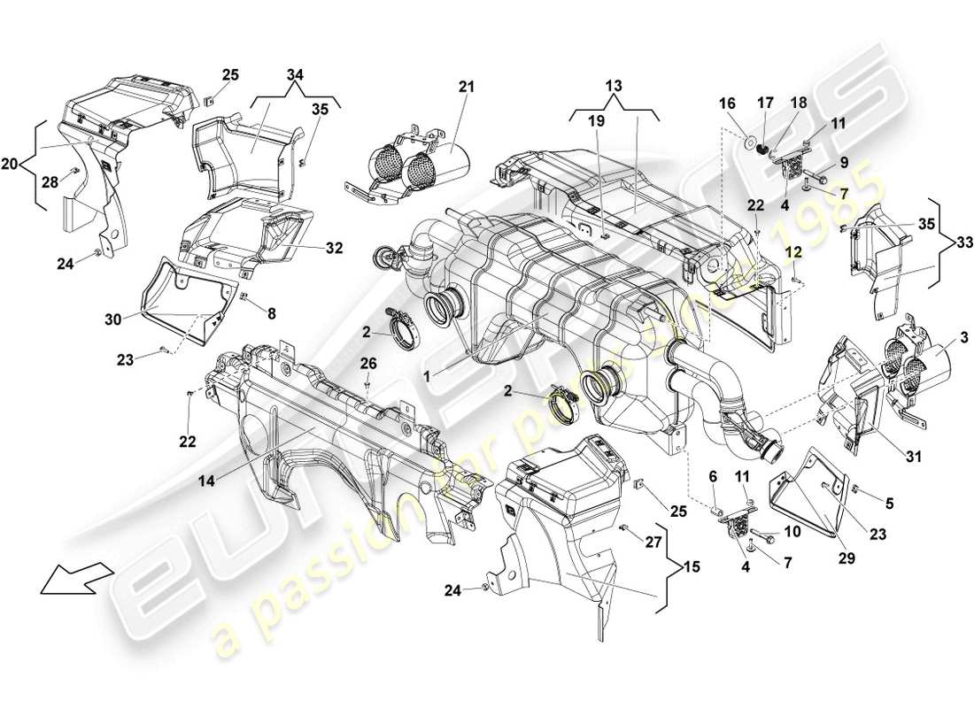 lamborghini lp560-4 coupe (2011) silencer-ersatzteildiagramm