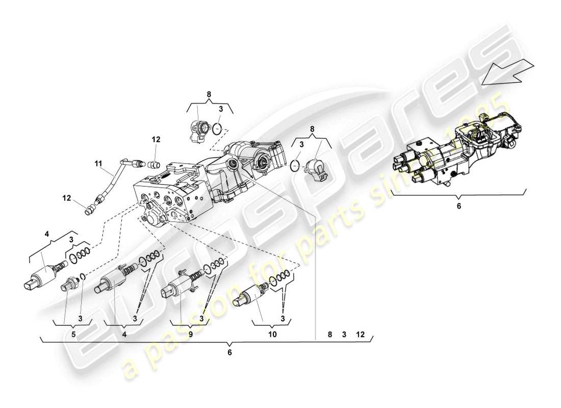 lamborghini lp560-4 coupe (2009) ventileinheit ersatzteildiagramm