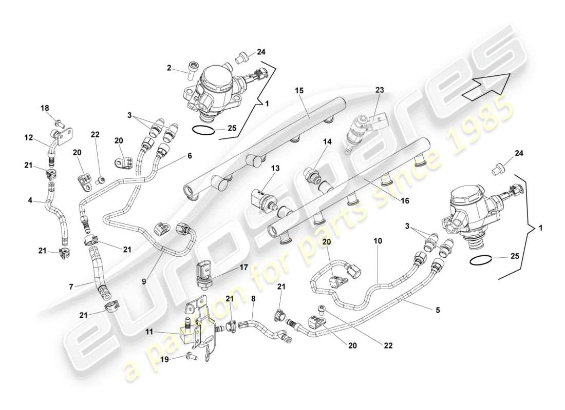 lamborghini lp570-4 sl (2010) kraftstoffpumpe teilediagramm