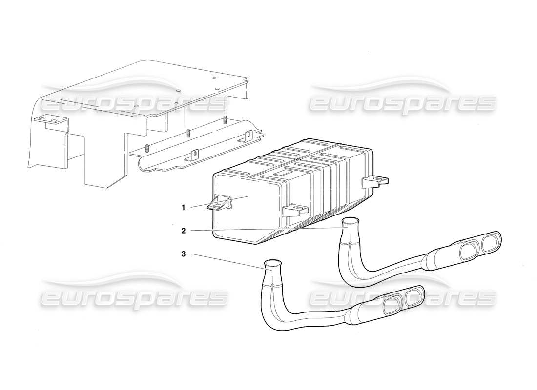 lamborghini diablo sv (1997) abgassystem (gültig für japan – märz 1997) teilediagramm