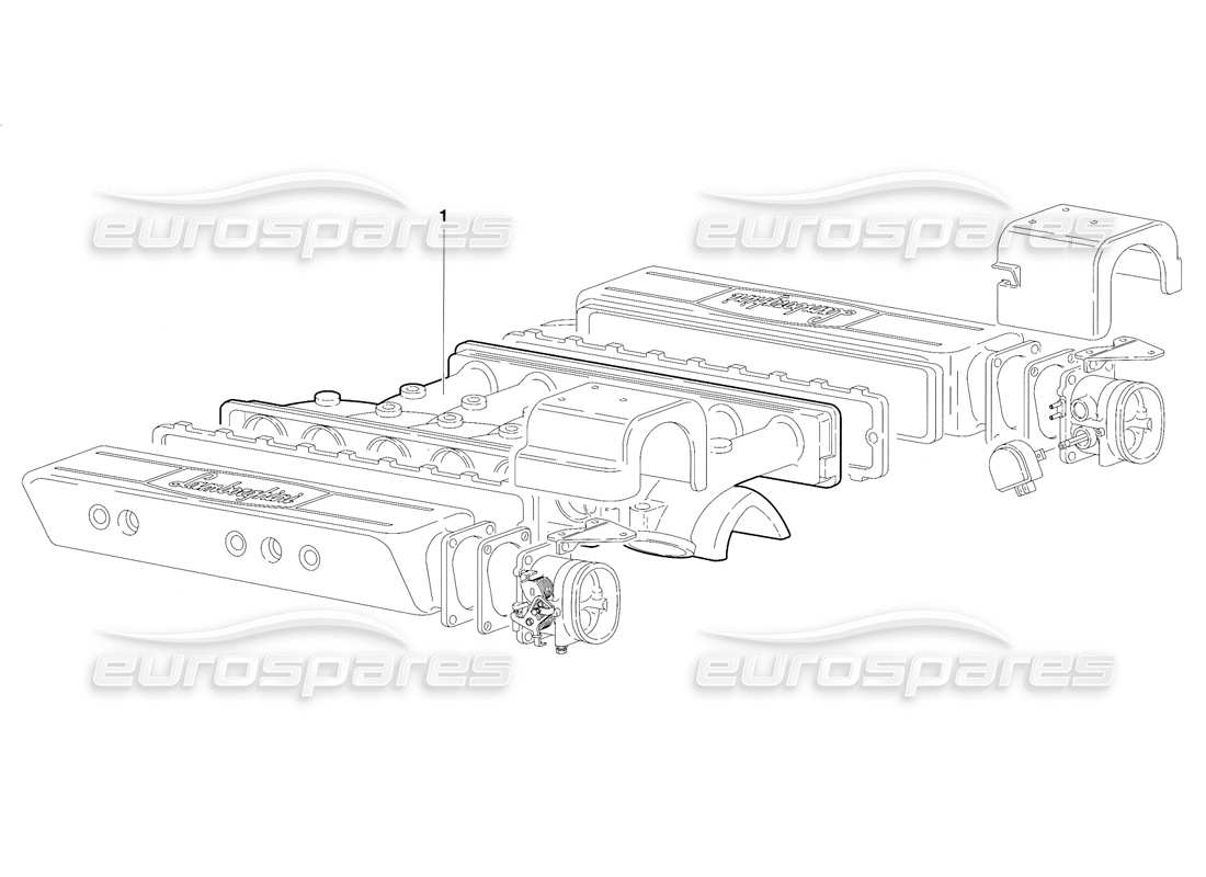 lamborghini diablo se30 (1995) ansaugkrümmer (gültig für usa - januar 1995) teilediagramm