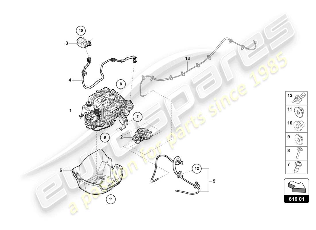 lamborghini urus s (2024) hebevorrichtung ersatzteildiagramm