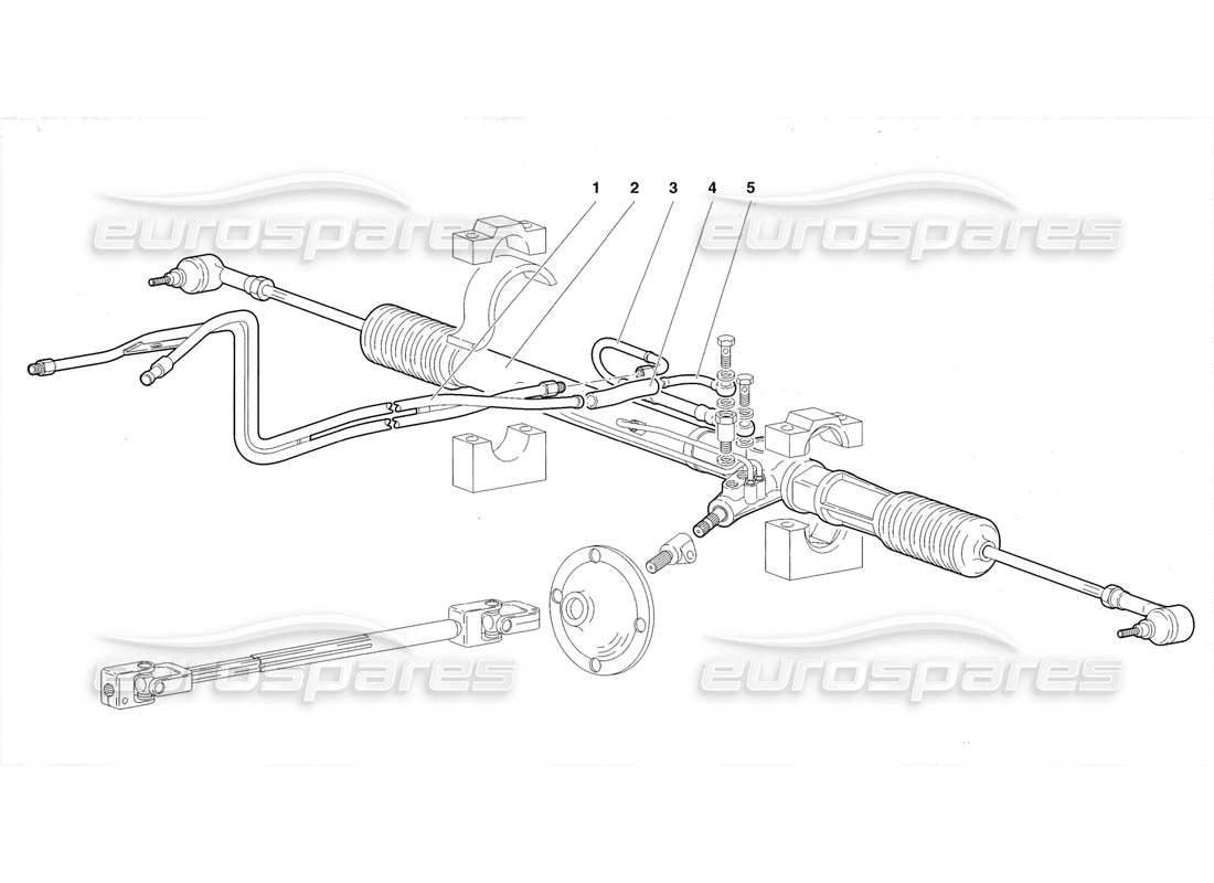 lamborghini diablo roadster (1998) lenkung (gültig für großbritannien 1998) teilediagramm