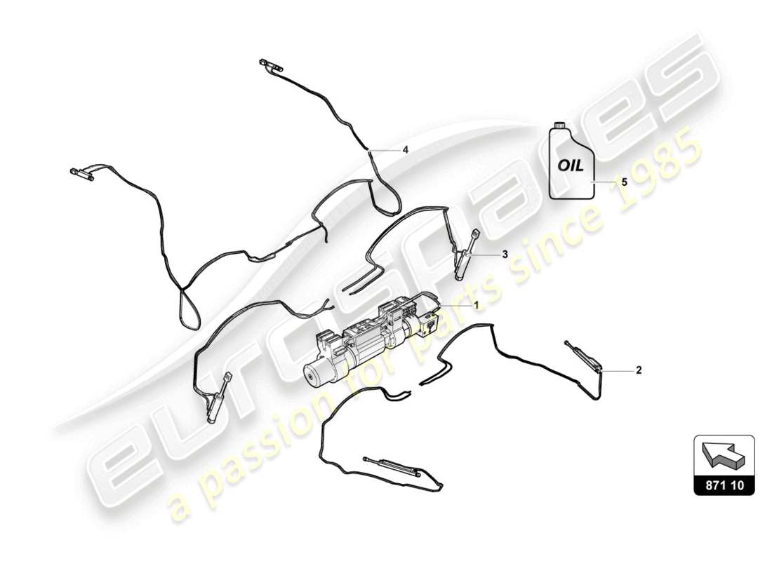 lamborghini evo spyder (2023) roof-teilediagramm