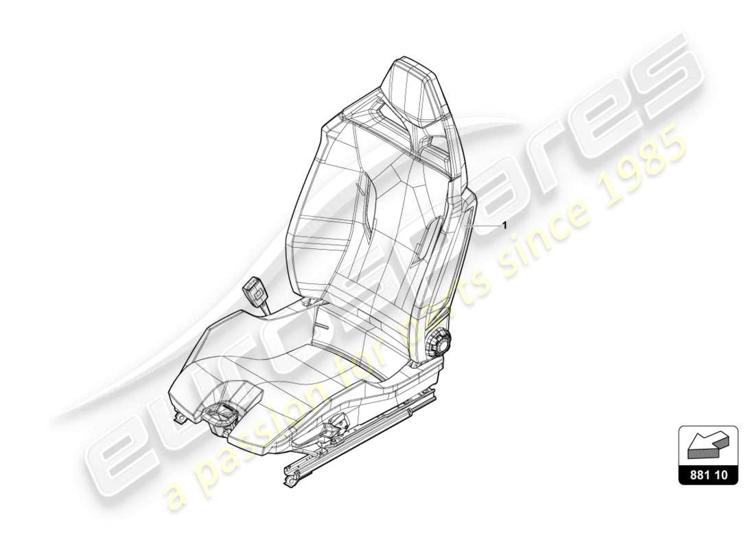 lamborghini evo spyder (2024) sportsitz sport bishell teilediagramm