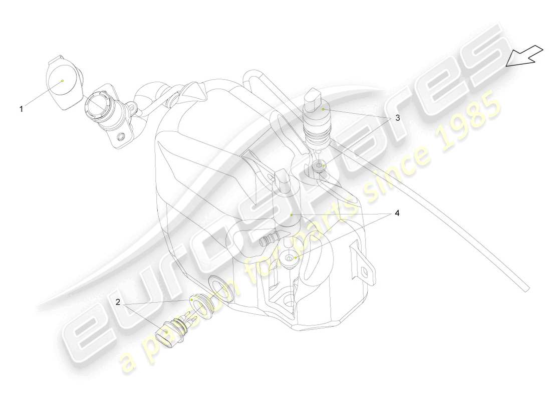 lamborghini blancpain sts (2013) wasserstandsgeber - ersatzteildiagramm