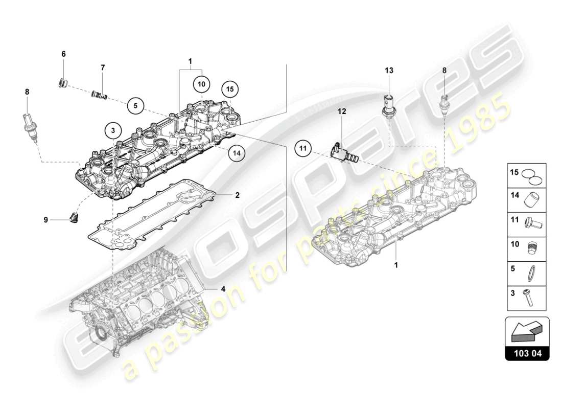 lamborghini tecnica (2024) motorraumdeckel teilediagramm