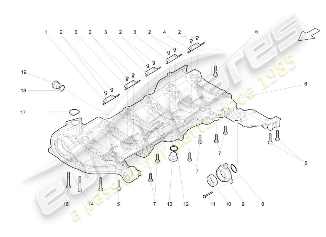 lamborghini gallardo coupe (2005) motorölwanne - ersatzteildiagramm