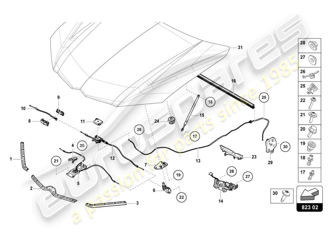 teilediagramm mit der teilenummer 4m8823185c