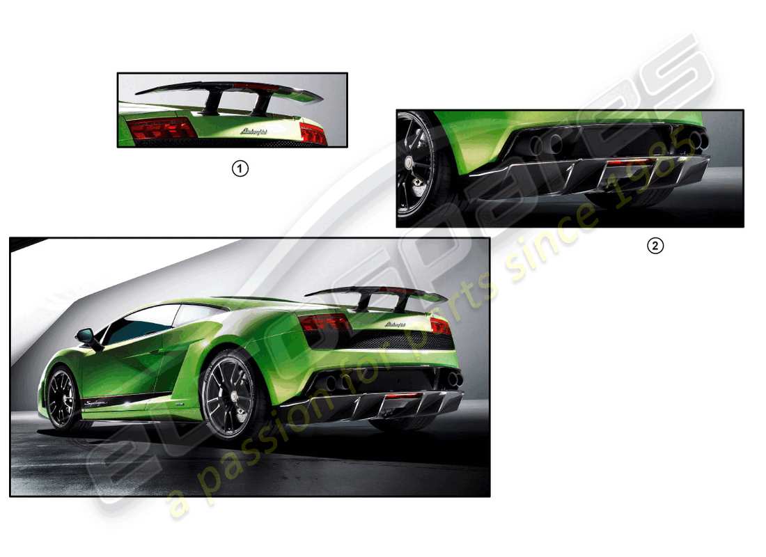eine teilezeichnung aus dem lamborghini lp550-2 spyder (accessories) teilekatalog