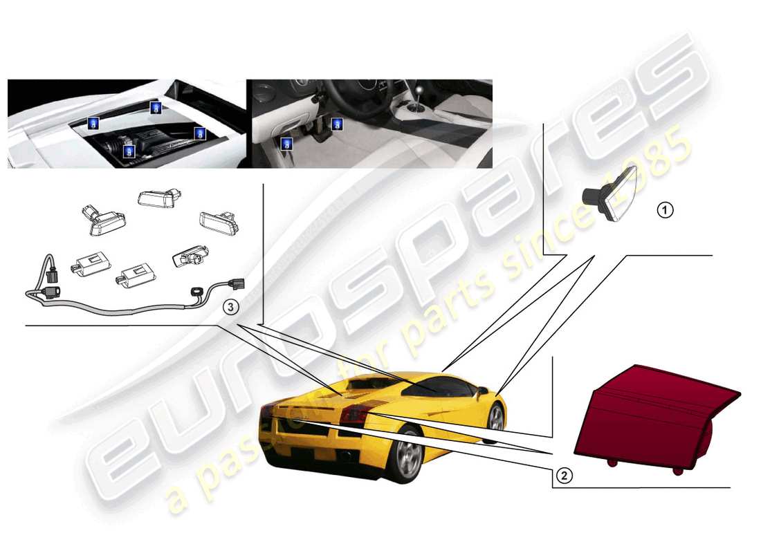 ein teilediagramm aus dem teilekatalog lamborghini gallardo