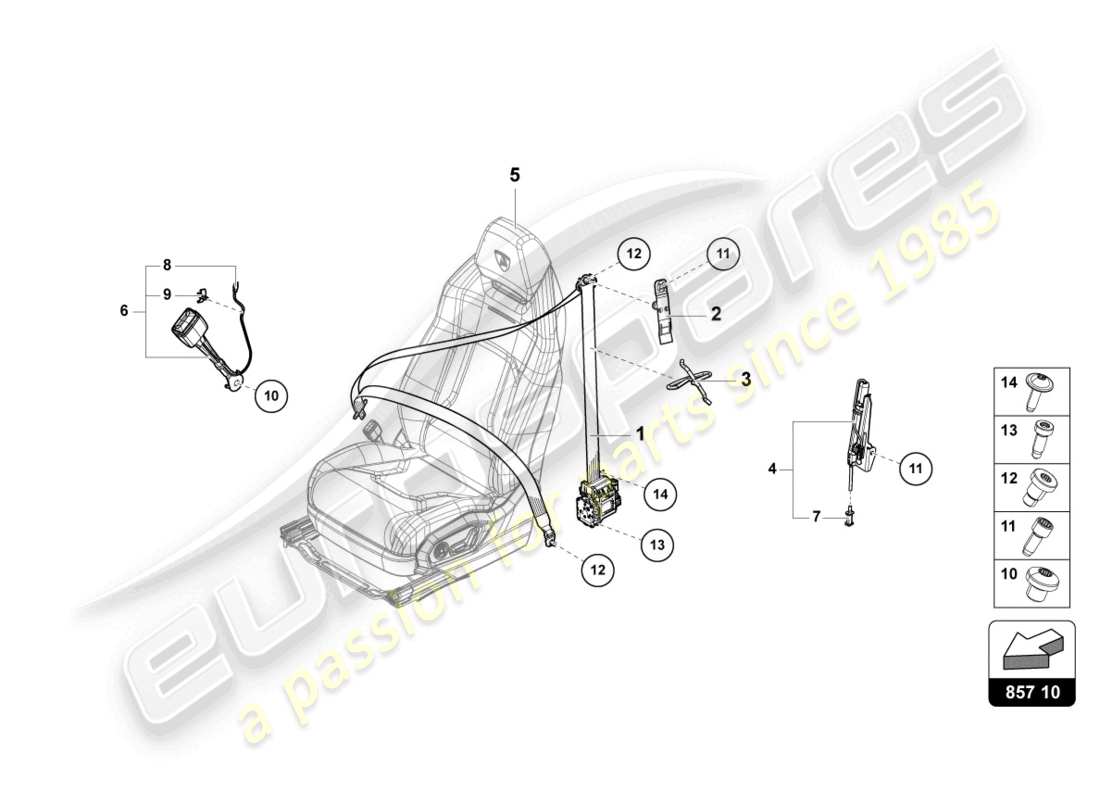 teilediagramm mit der teilenummer 4m0857619a