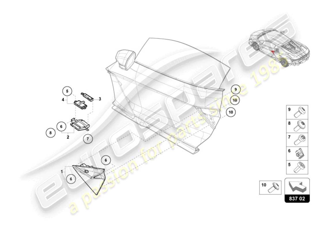 lamborghini revuelto coupe (2024) türgriffe ersatzteildiagramm