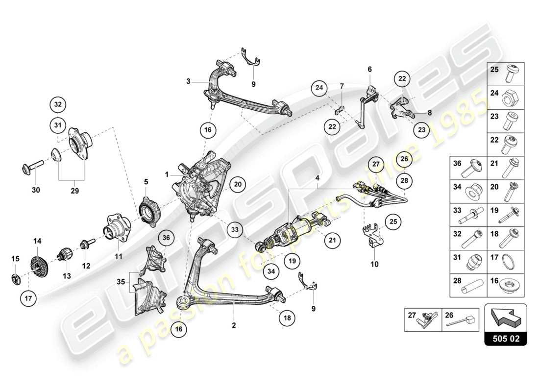 lamborghini tecnica (2023) guide rear ersatzteildiagramm