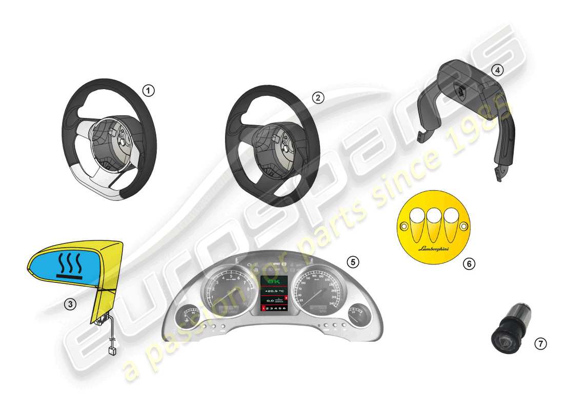 lamborghini lp560-4 spyder fl ii (accessories) nachrüstpaket ersatzteildiagramm