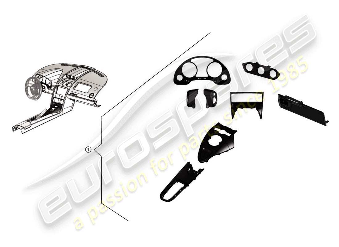 lamborghini lp560-4 spyder fl ii (accessories) nachrüstsatz klavierlack ersatzteilliste