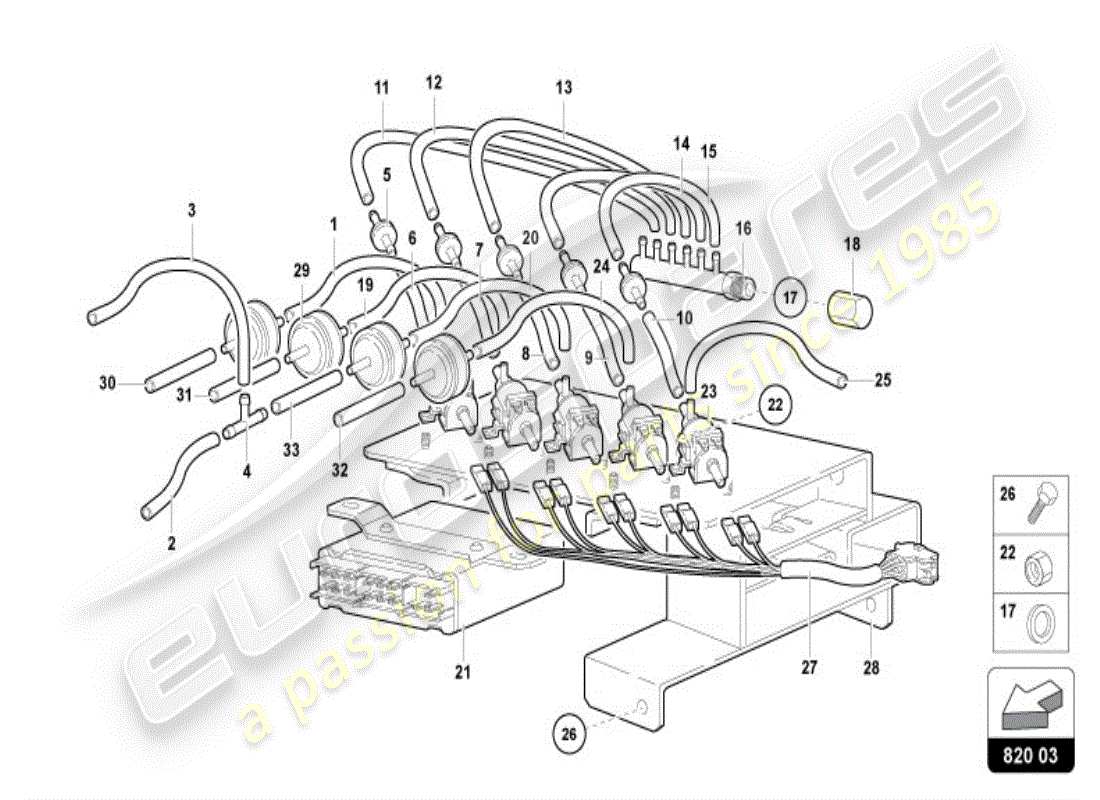 lamborghini diablo vt (1999) klimaanlage teilediagramm
