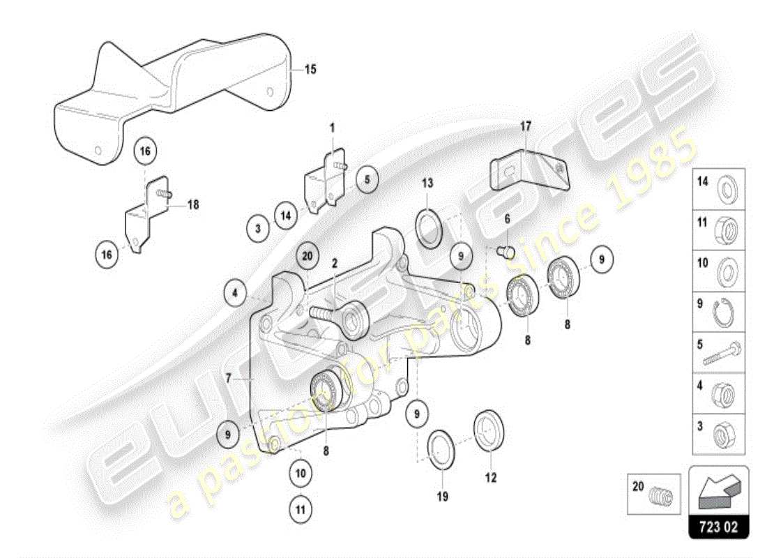 lamborghini diablo vt (1997) brems- und beschleunigungshebelmech. teilediagramm