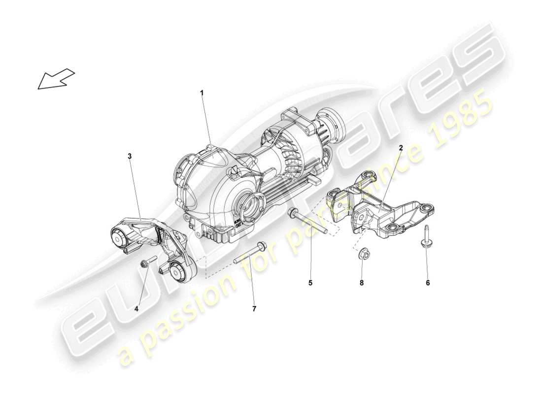 lamborghini blancpain sts (2013) achsantrieb, komplett vorne ersatzteildiagramm