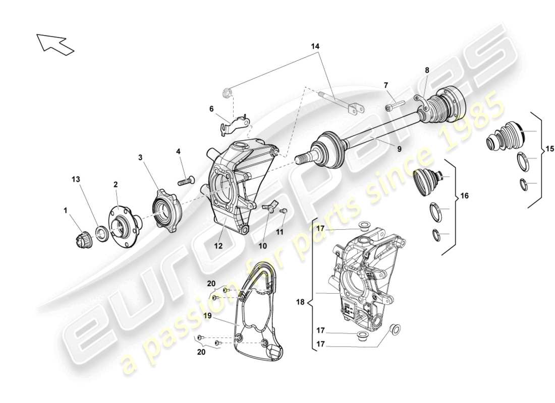 lamborghini lp570-4 spyder performante (2011) antriebswelle hinten ersatzteildiagramm
