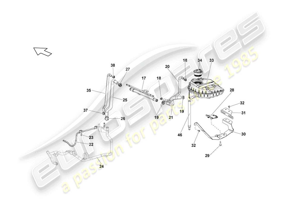 lamborghini lp560-4 spider (2014) reservoir-ersatzteildiagramm
