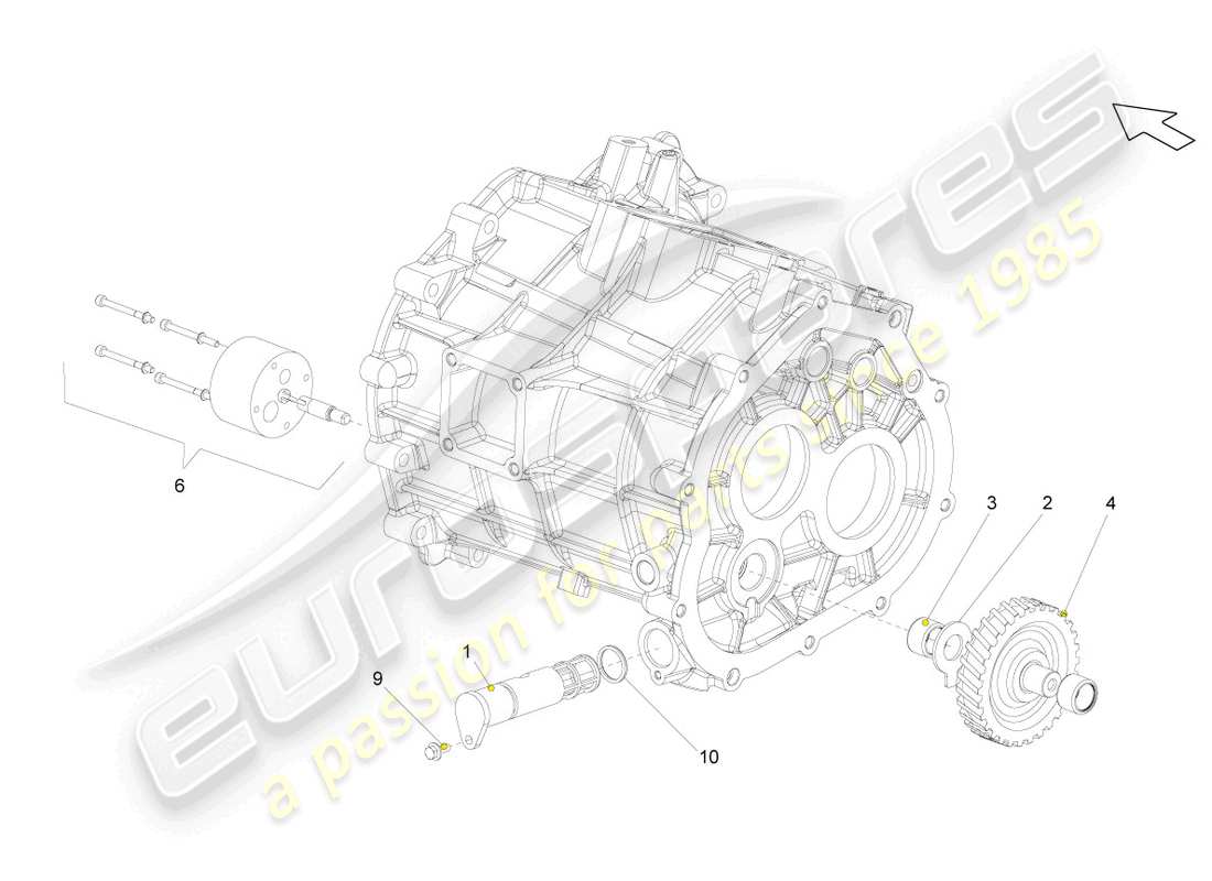 lamborghini gallardo coupe (2006) gleitrad für rückwärtsgang ersatzteildiagramm
