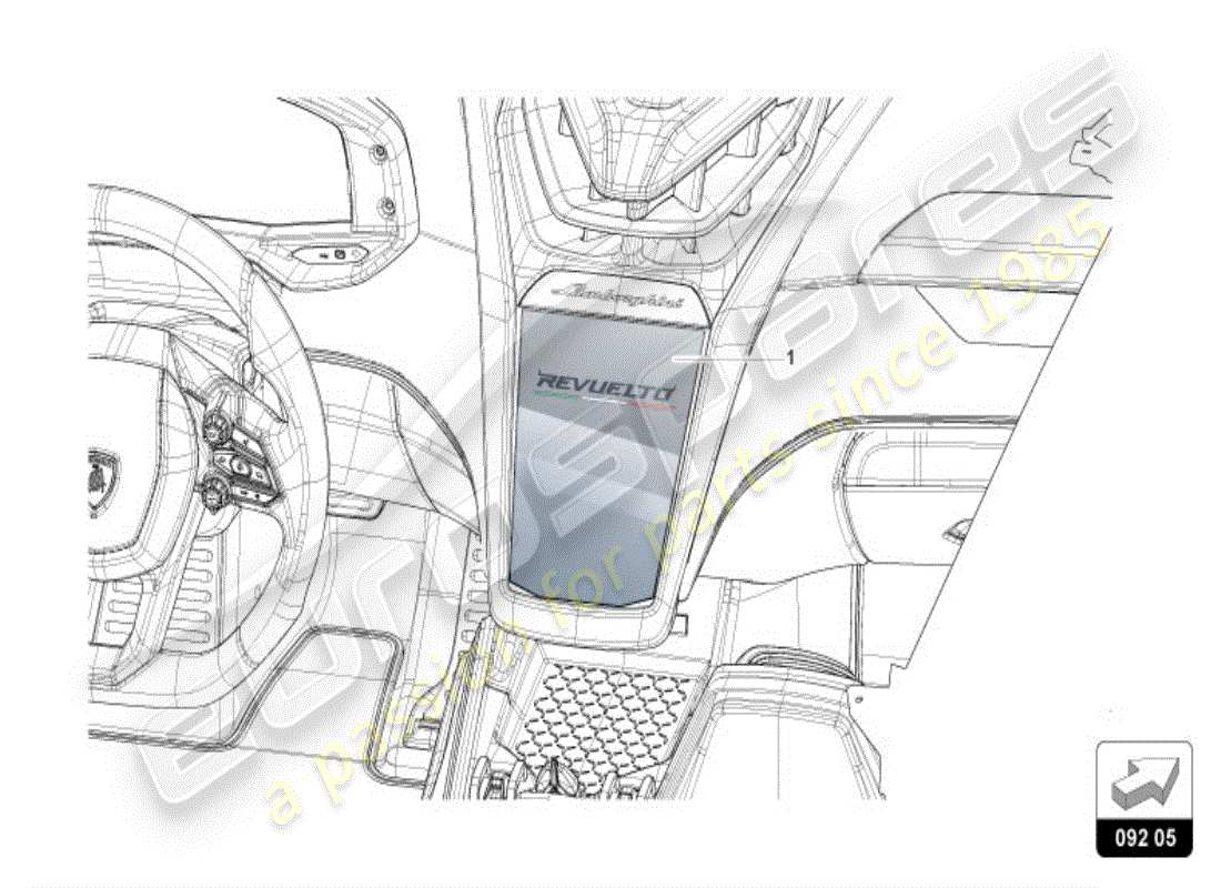 lamborghini revuelto coupe (accessories) aufprallschutz teilediagramm