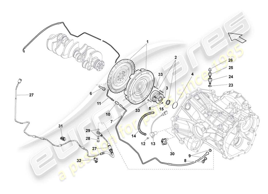 lamborghini lp560-4 spider (2014) kupplung ersatzteildiagramm