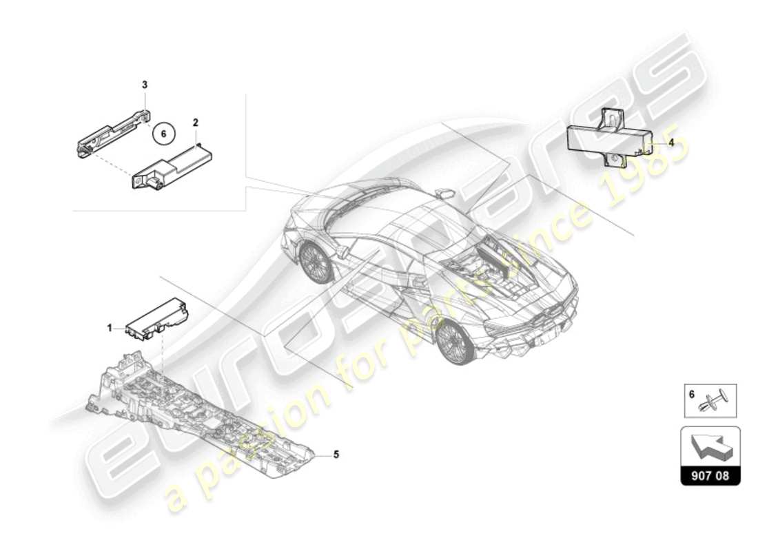 lamborghini revuelto coupe (2024) 'keyless entry (kessy)' ersatzteildiagramm