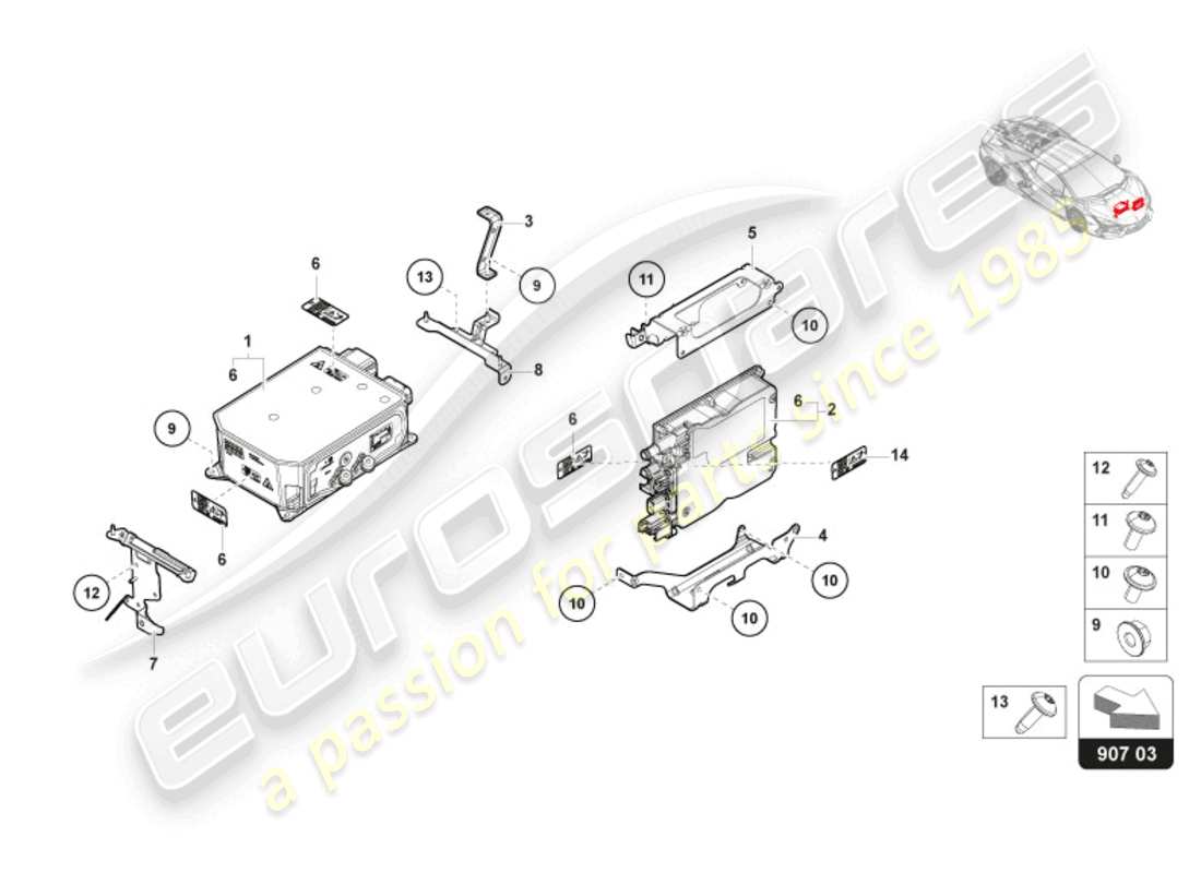 lamborghini revuelto coupe (2024) ladegerät für hochvolt-batterie ersatzteildiagramm