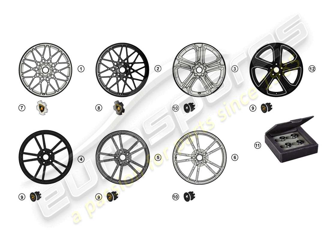 lamborghini superleggera (accessories) nachrüstsatz ersatzteildiagramm