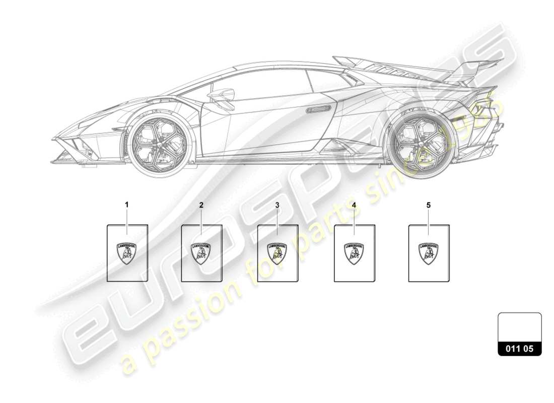 lamborghini sto (2022) fahrzeugbrieftasche teilediagramm