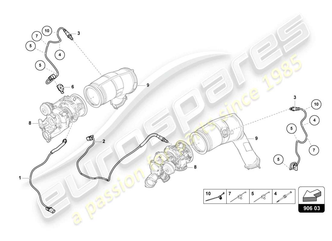 lamborghini urus (2020) lambdasonde teilediagramm