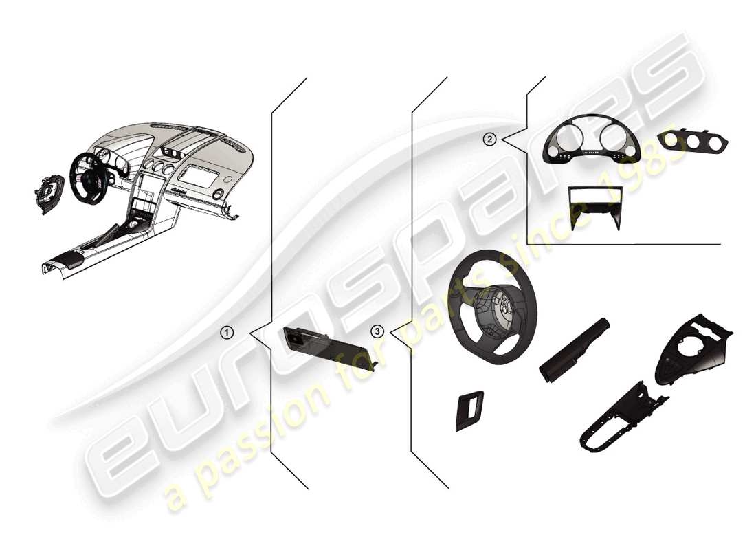 lamborghini superleggera (accessories) retrofit package carbon part diagram