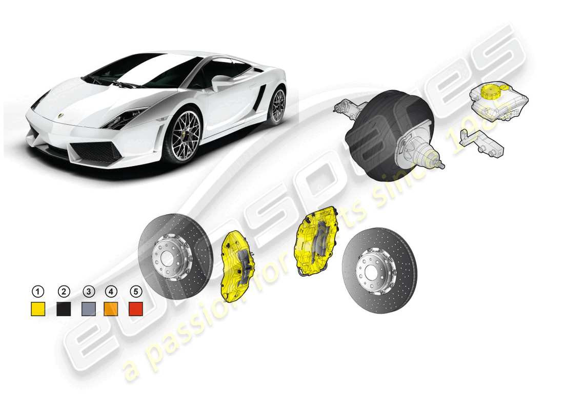 lamborghini lp560-4 coupe (accessories) nachrüstsatz für keramikbremse ersatzteildiagramm