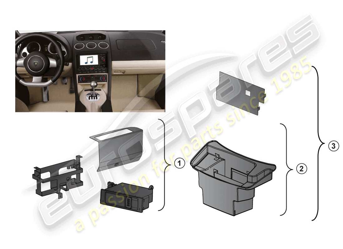 lamborghini superleggera (accessories) nachrüstsatz ersatzteildiagramm