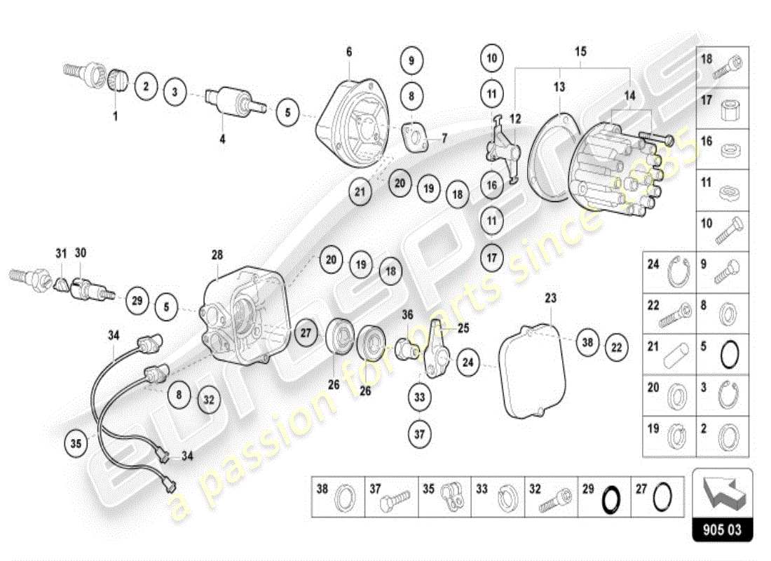 lamborghini diablo vt (1997) zündsystem teilediagramm