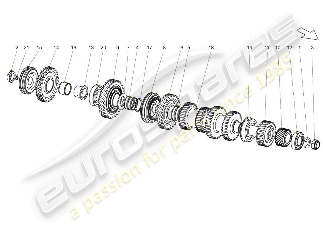 lamborghini gallardo spyder (2007) abtriebswelle teilediagramm