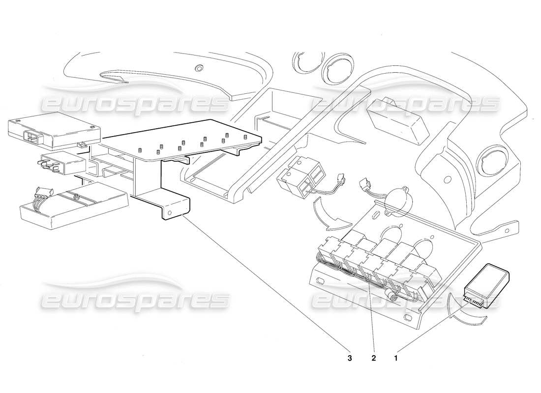 lamborghini diablo (1991) elektrisches system (gültig für die australische version – oktober 1991) teilediagramm