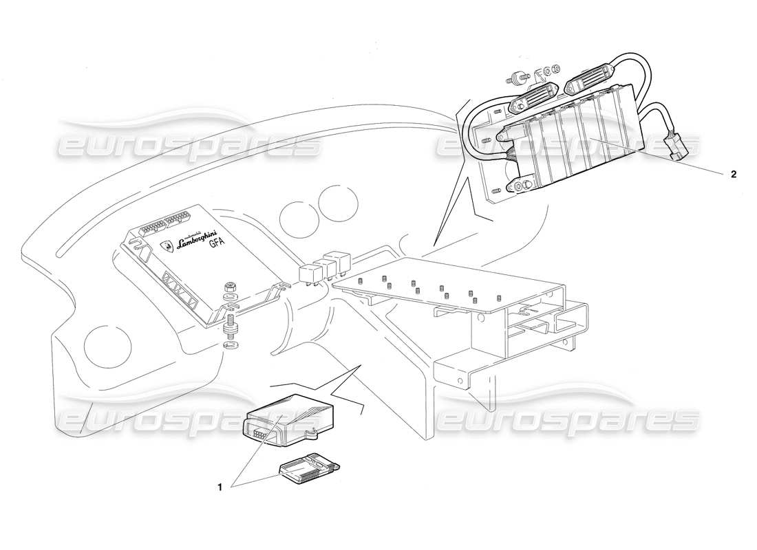 lamborghini diablo sv (1997) elektrisches system (gültig für kanada – märz 1997) teilediagramm
