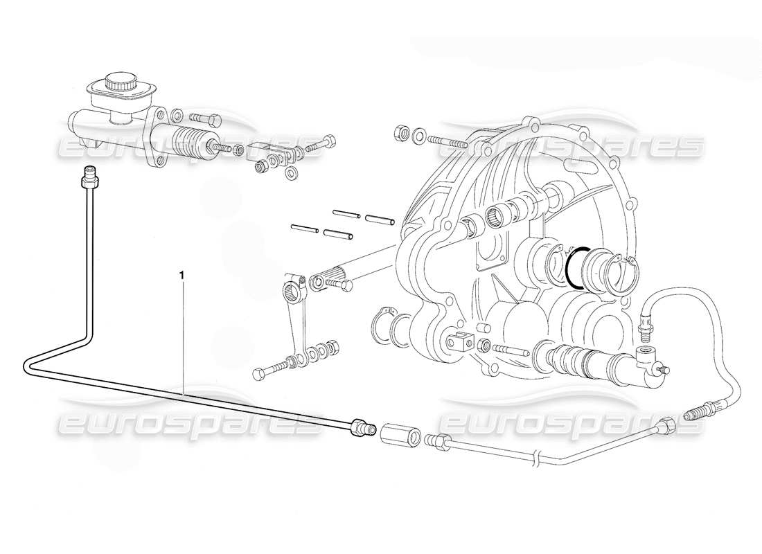 lamborghini diablo (1991) kupplungshebel (gültig für gb-version – oktober 1991) teilediagramm