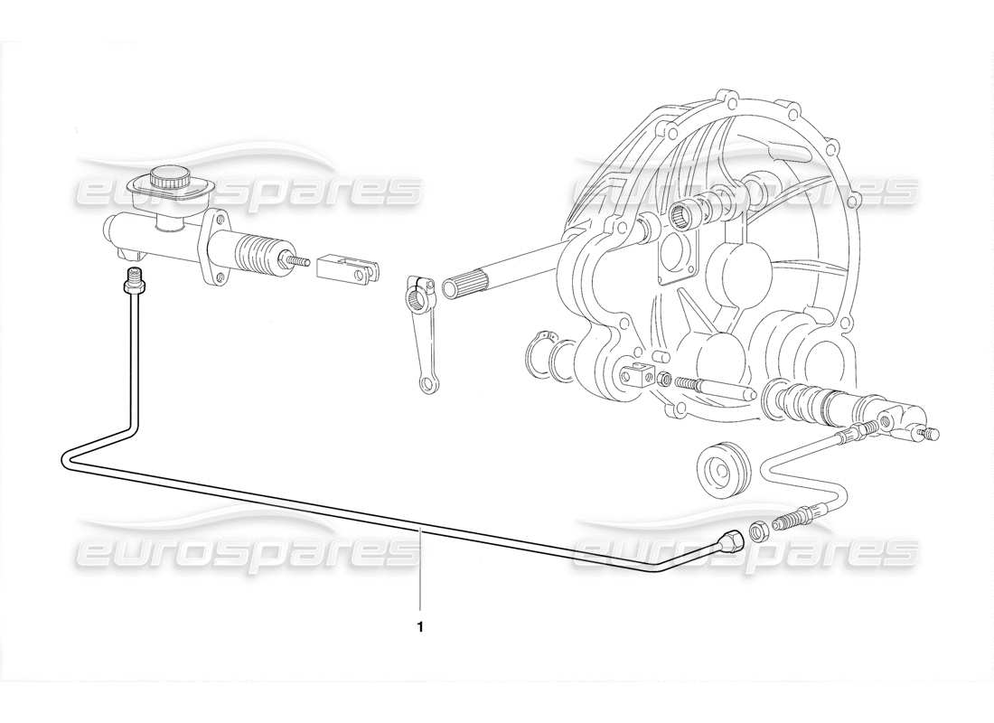 lamborghini diablo se30 (1995) kupplungshebel (gültig für rh d. version - januar 1995) teilediagramm