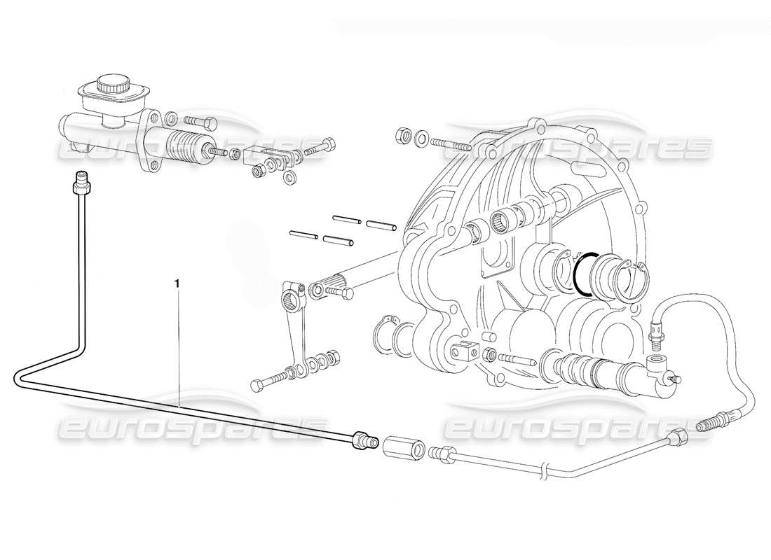 lamborghini diablo (1991) kupplungshebel (gültig für die australische version – oktober 1991) teilediagramm