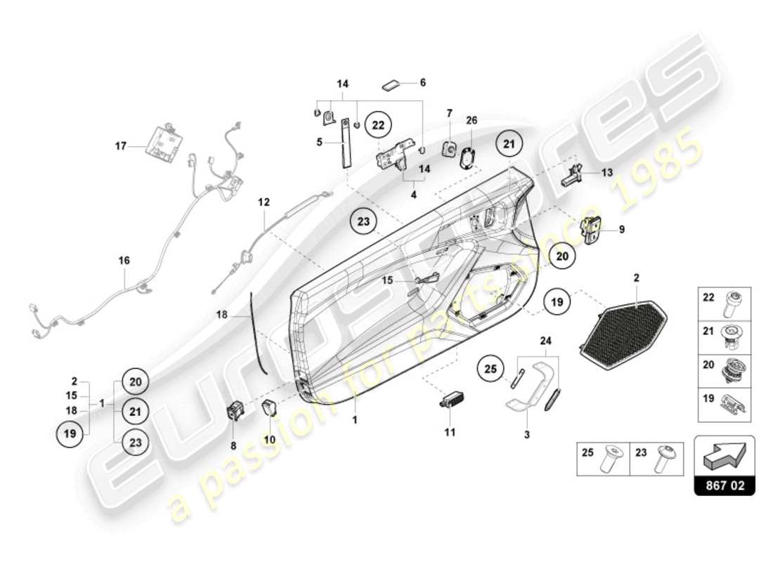 lamborghini sto (2024) türplatte teilediagramm