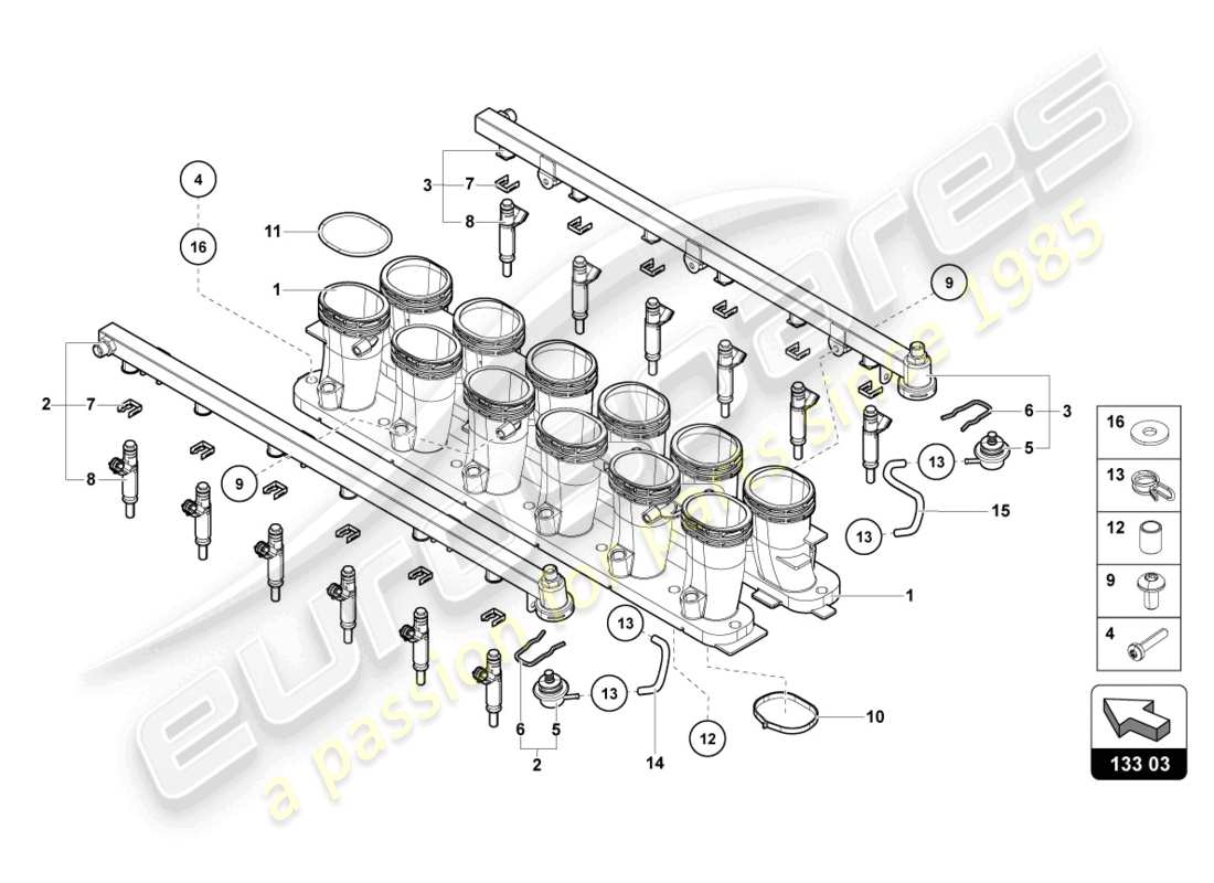 lamborghini lp770-4 svj coupe (2022) ansaugkrümmer - teilediagramm