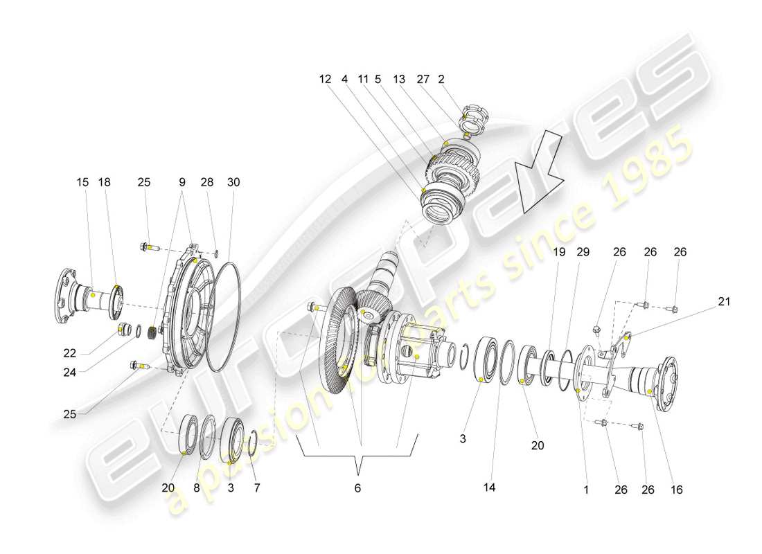 lamborghini gallardo coupe (2006) differential teilediagramm