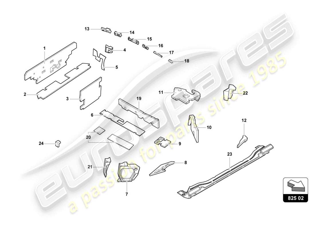 lamborghini 2022 (evo coupe 2wd) dämpfung ersatzteildiagramm