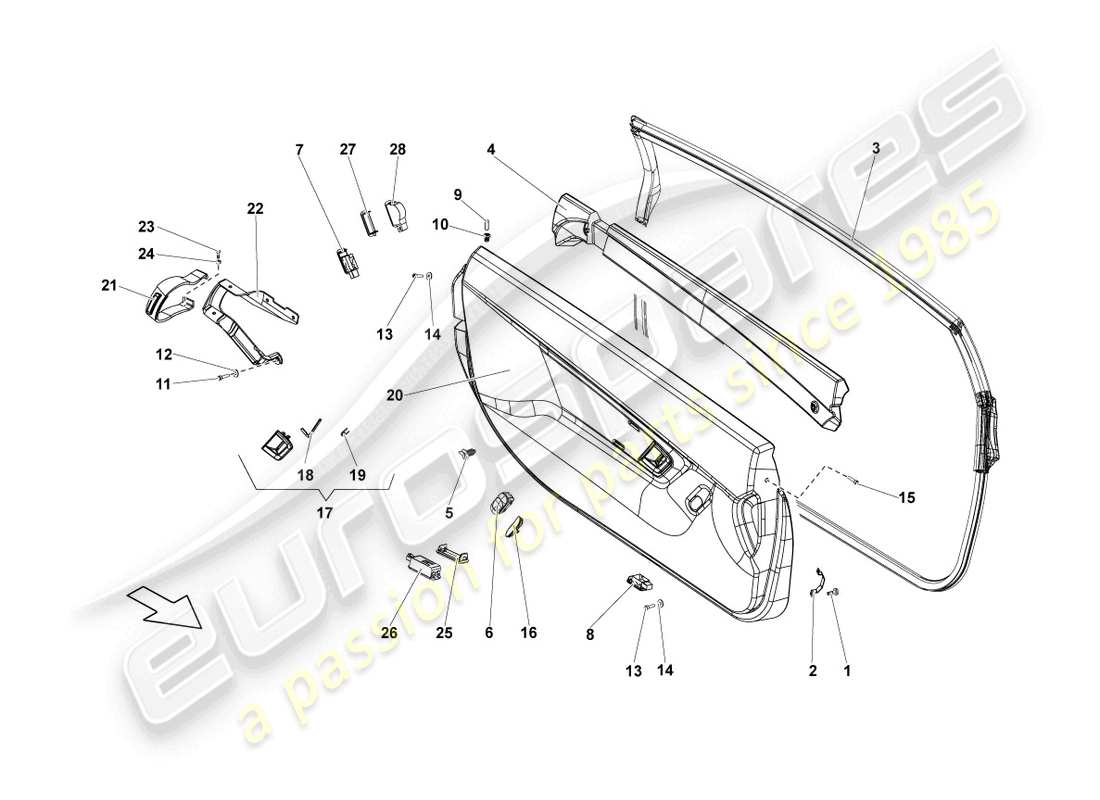 lamborghini lp550-2 coupe (2013) türplatte teilediagramm