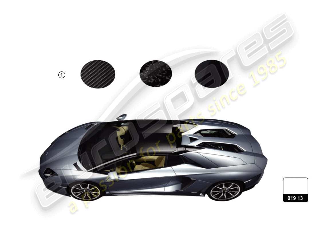 lamborghini aventador ultimae roadster (accessories) hardtop-ersatzteildiagramm