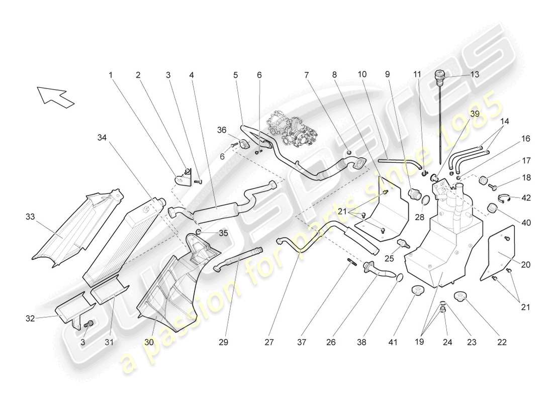 lamborghini gallardo spyder (2008) ölkühler teilediagramm